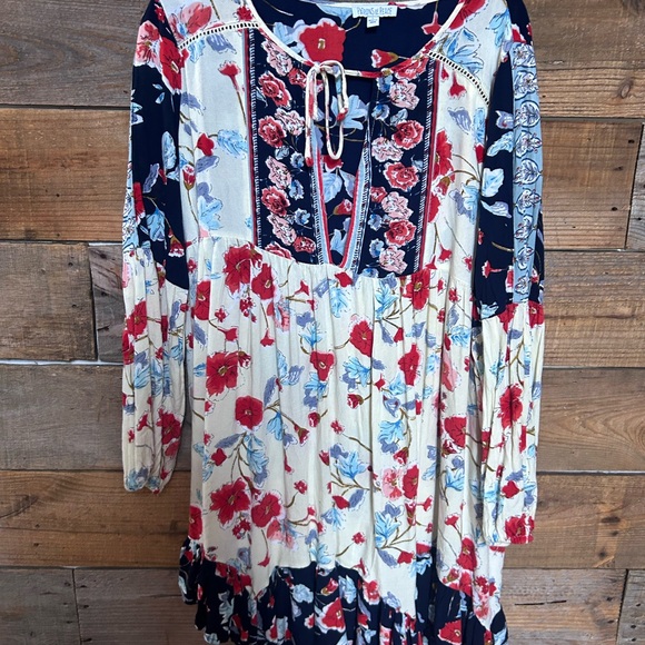 Floral Long Sleeve Dress - Picture 2 of 3